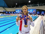 #trainingtogether with three time winner, two time silver and bronze medalist of the World championships 2019 in Para Swimming among II Athletes Valeriya Shabalina﻿