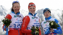 The members of the Russian National Skiing Paralympic Team Anna Milenina and Alena Kaufman had won gold and bronze medal in “sitting” category