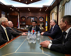 The Meeting of the Acting Head of the Republic of Kalmykia B.S. Khasikova with the executives of the RPC was held in Elista