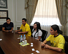 V.P. LUKIN AND P.A. ROZHKOV MET AT THE OFFICES OF RPC WITH ATHLETES AND TRAINERS OF COLOMBIAN NATIONAL FOOTBALL TEAMS FOR PERSONS WITH CEREBRAL PALSY AND VISUAL IMPAIRMENT 