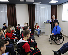 ON THE EVE PF THE INTERNATIONAL DECADE FPR PERSOND WITH DISABILITIES THE RUSSIAN PARALYMPIC COMMITTEE HOLD THE PARALYMPIC LESSON FOR PARTICIPANTS OF THR  II FESTIVAL OF THE CHILDREN OF SLEDGE HOCKEY LEAGUE AND DISABLED CHILDREN OF CORRECTIONAL SCHOOLS IN 