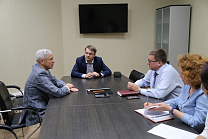 PAVEL ROZHKOV IN THE OFFICES OF RPC MET WITH THE PRESIDENT OF THE SPORTS COMMITTEE OF TULA REGION DMITRIY YAKOVLEV