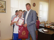 The Minister of sports of Nizhny Novgorod Region Sergey Panov met with the members of the national football team for persons with cerebral Palsy, the European champions of the year