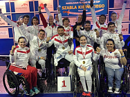 RUSSIAN TEAM 7 GOLD, 7 SILVER, 10 BRONZE MEDALS AND WON WORLD CUP TEAM CLASSIFICATION IN WHEELCHAIR FENCING IN POLAND