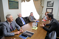 V.P. LUKIN AND P.A. ROZHKOV CONDUCTED A MEETING WITH THE PRESIDENT OF THE RUSSIAN ROWING FEDERATION A.V. SVIRIN