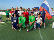 Russian Team won silver medals at the international competition in Football 5-a-side in Class B1 (Totally blind athletes) in Italy