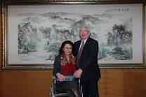 Vladimir  Lukin met with the President of NPC of China, President of the International organization of rehabilitation of the disabled, Heidi Zhang in Beijing.