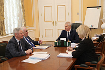 Vladimir Lukin and Pavel Rozhkov met with the Minister of Sports of the Russian Federation Oleg Matytsin. 